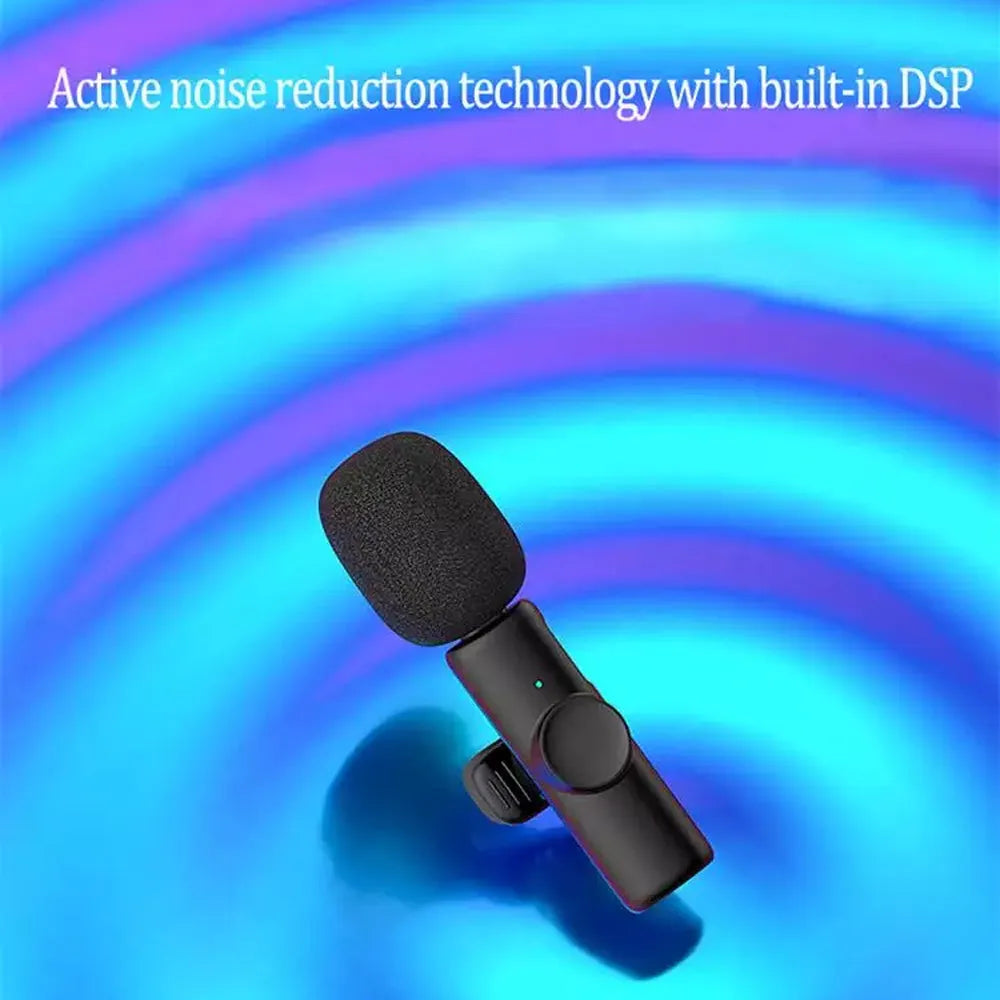 Vibe Geeks Rechargeable Wireless Mini Plugged-in Microphone Lapel with Clip-4